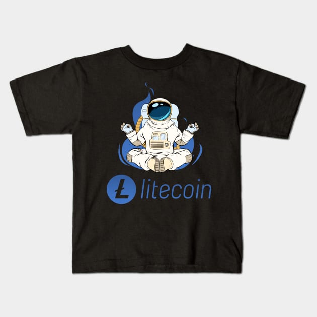 Litecoin ltc Crypto coin Crytopcurrency Kids T-Shirt by JayD World